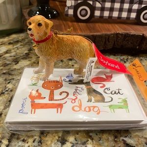 Yellow Lab Christmas Ornament and Cat/Dog Notecards. 🎄🦮❤️